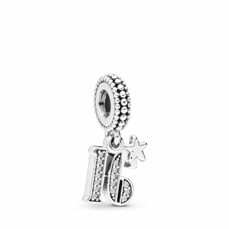 Pandora 16 Dangle Charm NZ, Sterling Silver (385197-IWZ)